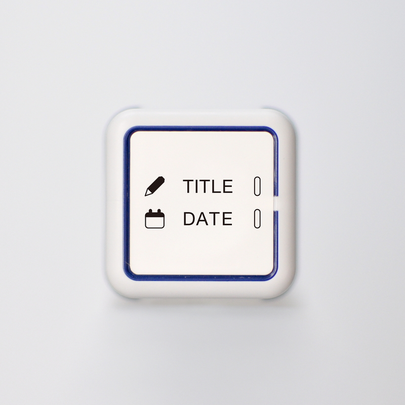 タイトルと日付 5mm行間隔 罫線に収まるシリーズ 浸透印