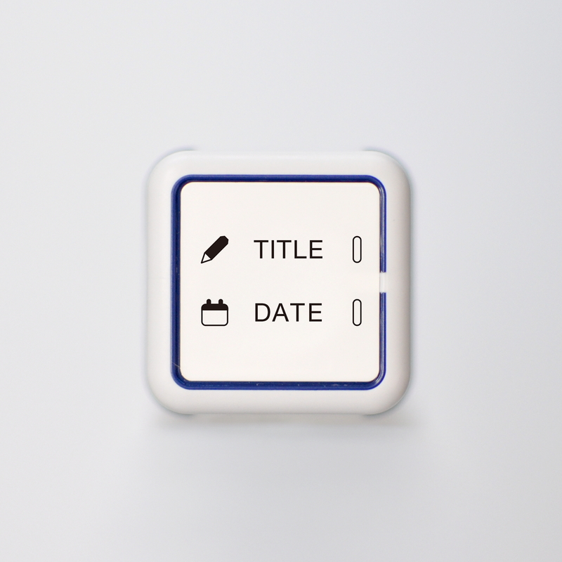 タイトルと日付 7mm行間隔 罫線に収まるシリーズ 浸透印