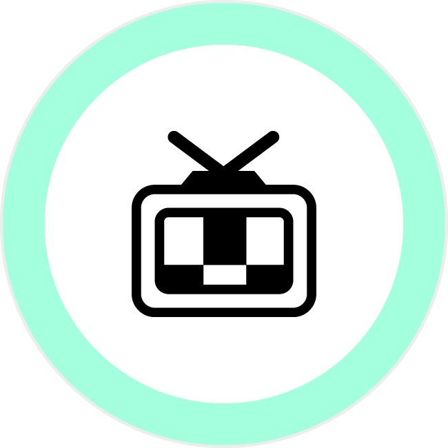 テレビ 6mmアイコンの浸透印