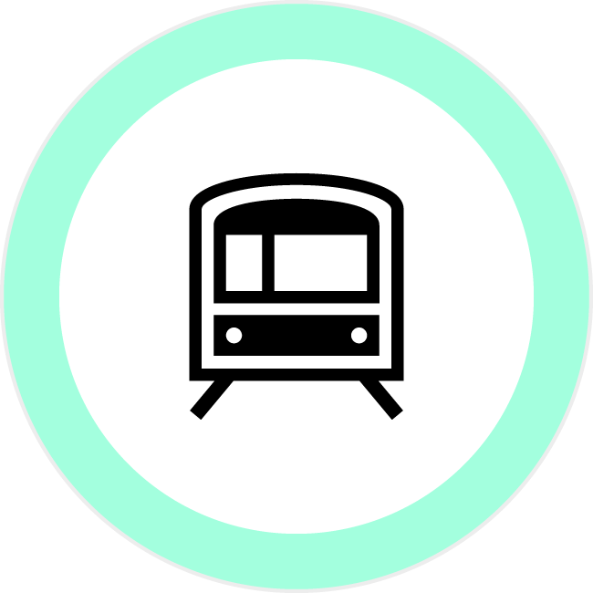 電車 地下鉄 6mmアイコンの浸透印