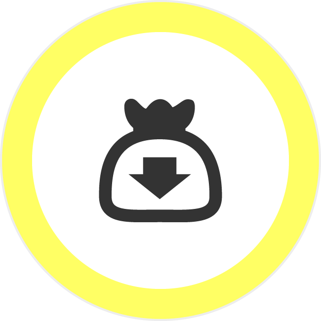 収入 入金 預かり 3mmアイコンの浸透印