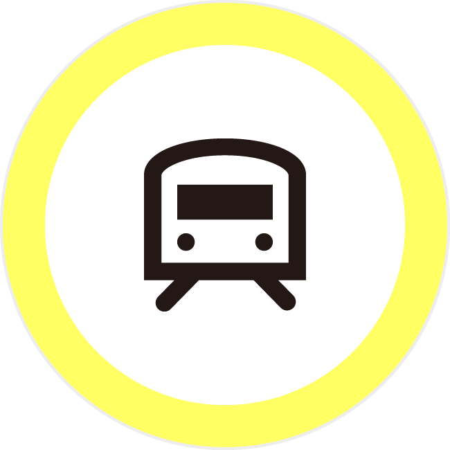 電車 地下鉄 3mmアイコンの浸透印