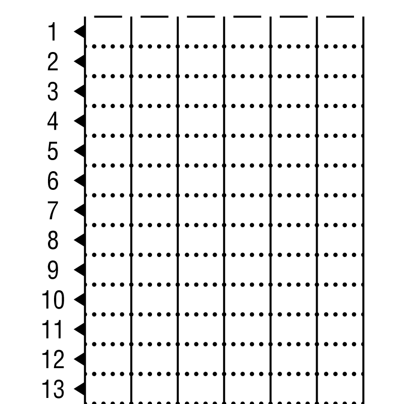 年間チェック表 ひと押し半年分 浸透印