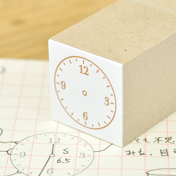 アナログ時計スタンプ：12時間：Mサイズ：明朝・セリフ