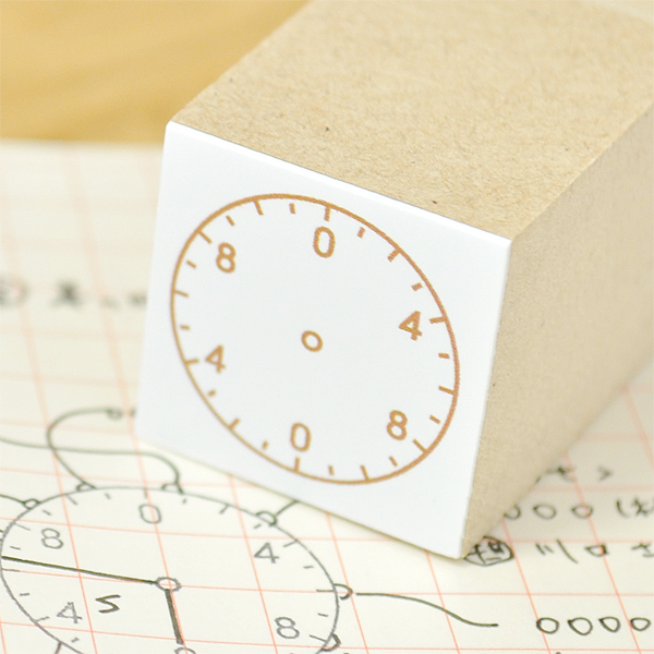 アナログ時計スタンプ：24時間：Mサイズ：ゴシック・サンセリフ