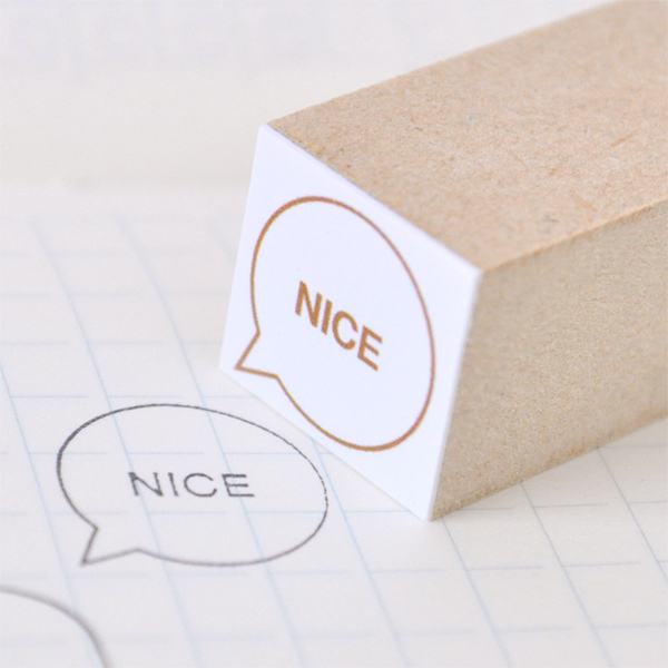 フキダシ「 NICE （いいね！）」スタンプ 【Lサイズ】