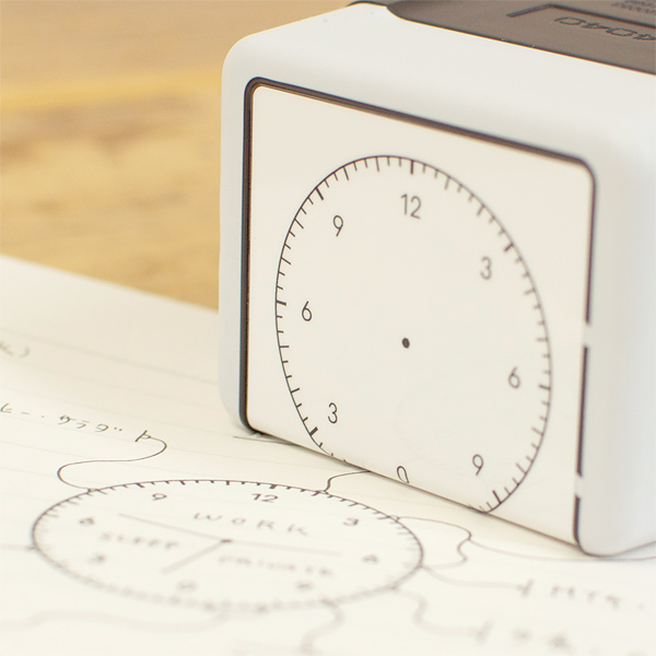 アナログ時計スタンプ 浸透印 直径37mm：12時間・24時間・数字なし