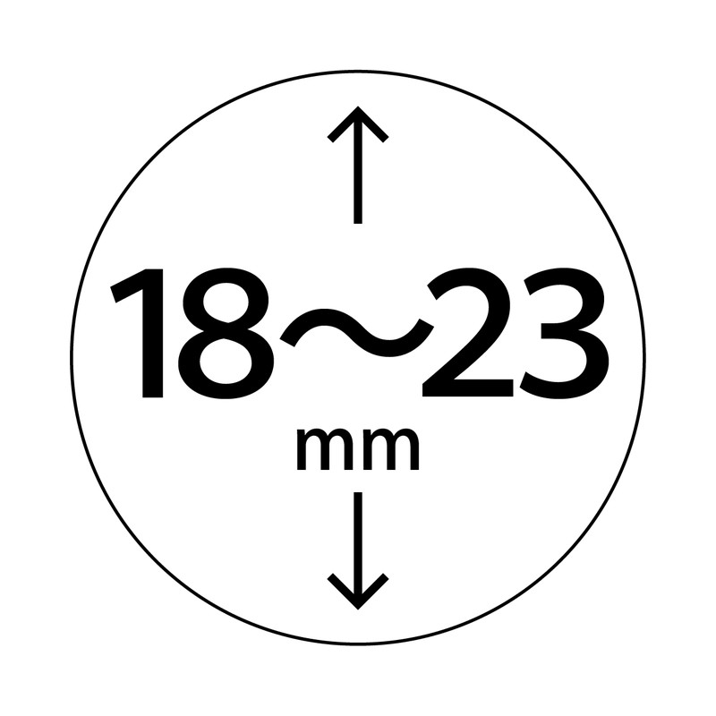 丸の枠スタンプ 18mmから23mmまで 浸透印