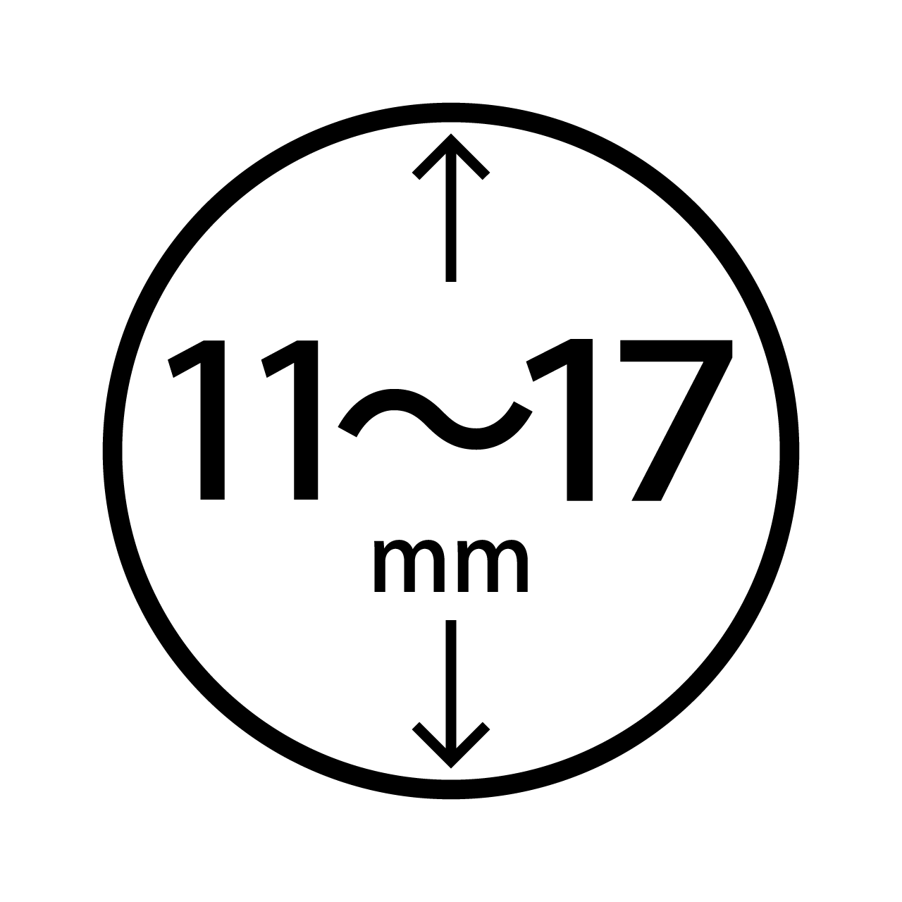 丸のスタンプ 太枠 直径11-17mmまで 浸透印