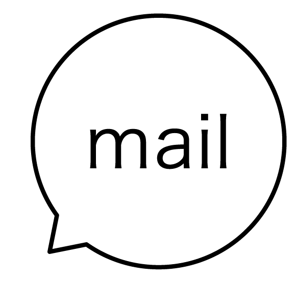 mail 吹き出しのスタンプ 浸透印