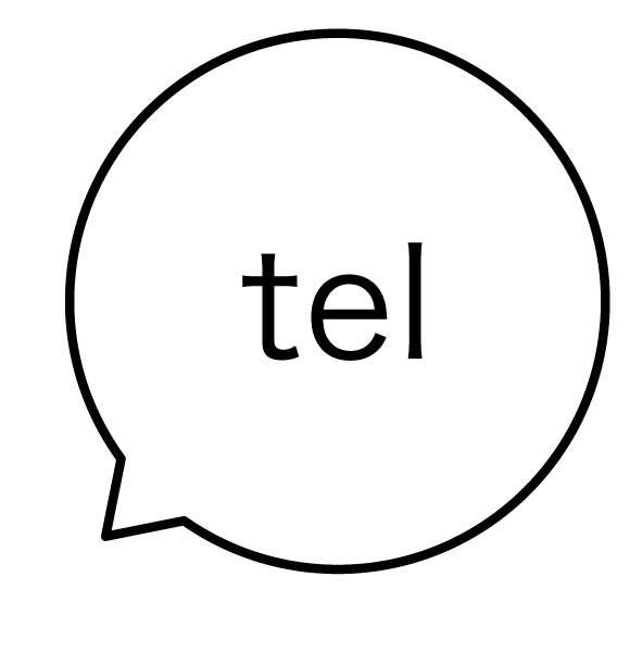 tel 吹き出しのスタンプ 浸透印