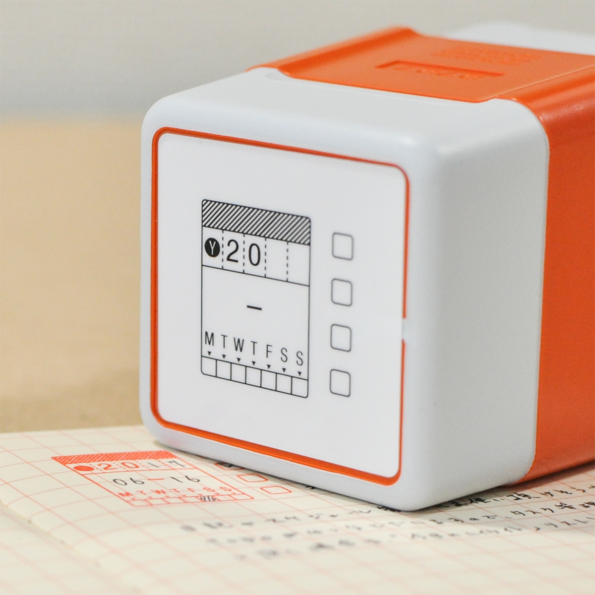 ４つの ToDo が付いた日付のスタンプ・浸透印