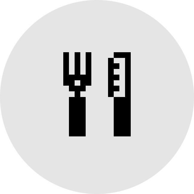 食事・洋食：ドット絵アイコンの浸透印