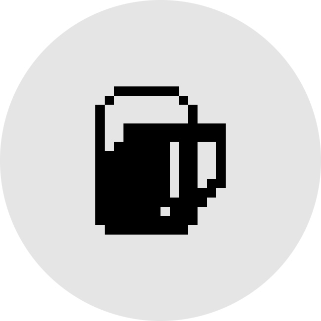 ビール：ドット絵アイコンの浸透印