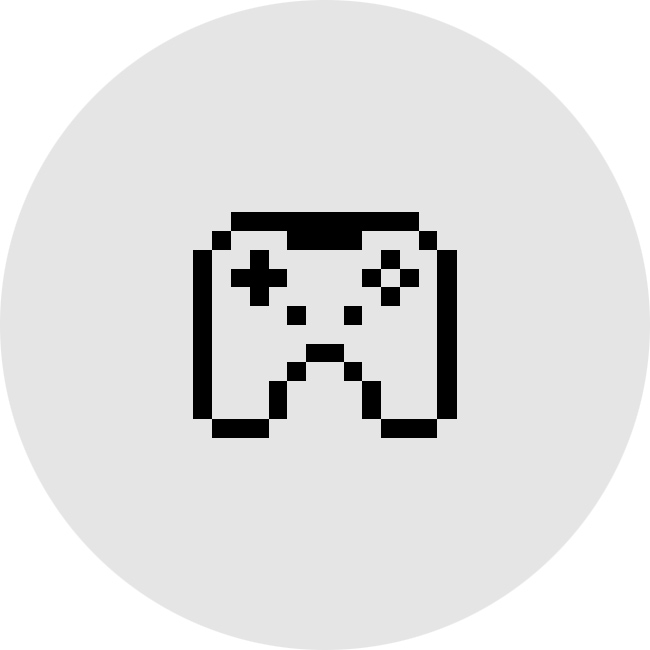 ゲーム・コントローラー：ドット絵アイコンの浸透印