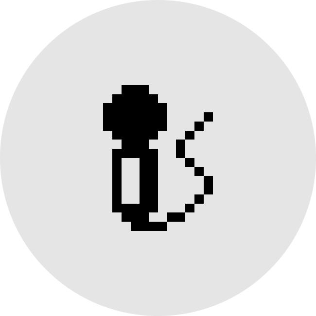 マイク・カラオケ：ドット絵アイコンの浸透印
