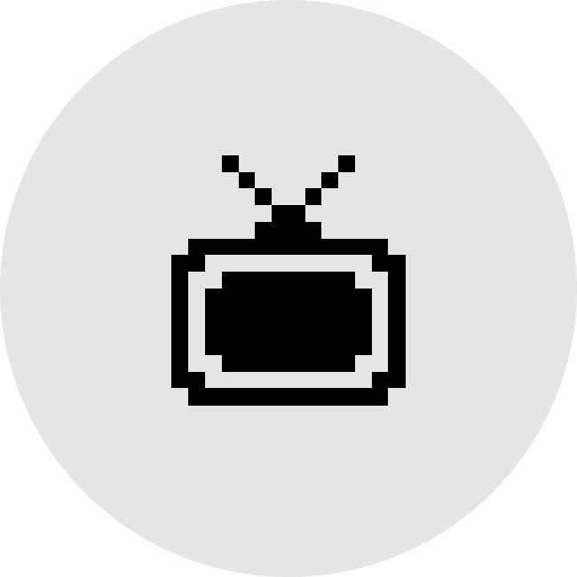 テレビ：ドット絵アイコンの浸透印