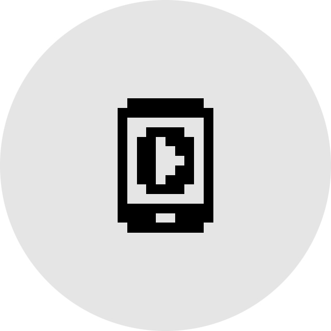 動画サイト：ドット絵アイコンの浸透印