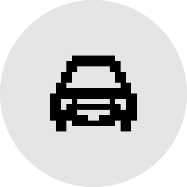 クルマ：ドット絵アイコンの浸透印