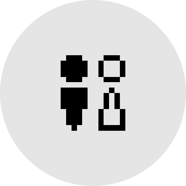 トイレ：ドット絵アイコンの浸透印