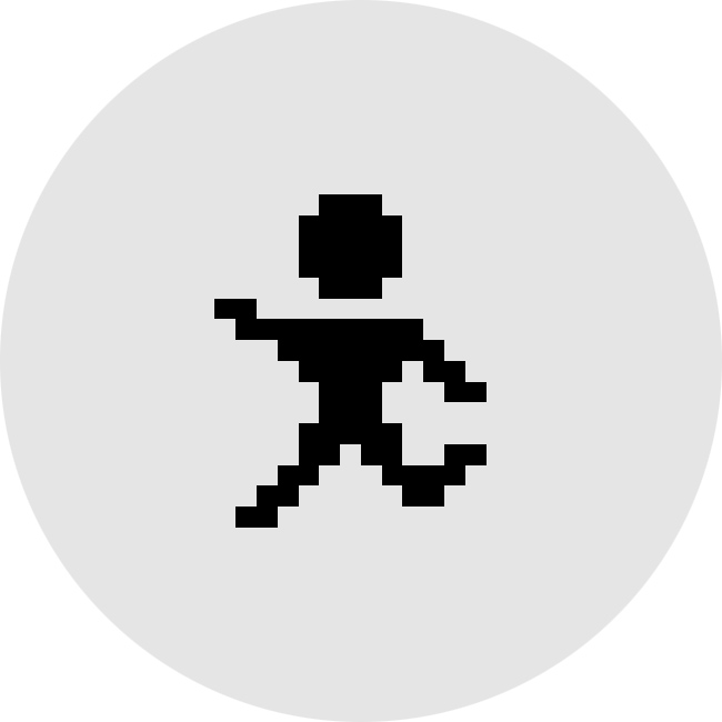 走る・ランニング：ドット絵アイコンの浸透印