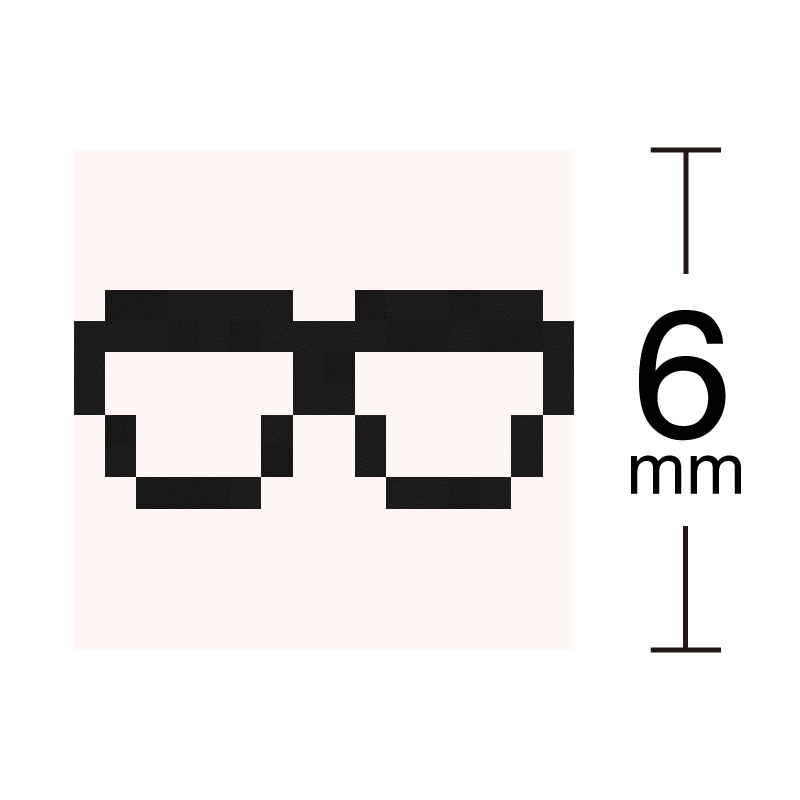 眼鏡 眼科 目 ドット絵アイコンスタンプ 浸透印