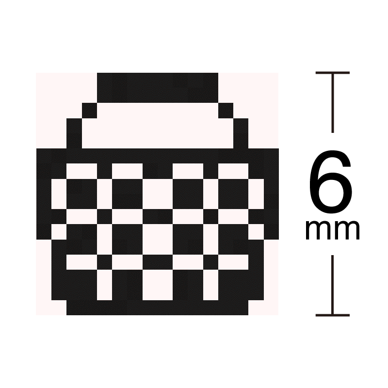 カゴ 買い物 スーパー ドット絵アイコンスタンプ 浸透印