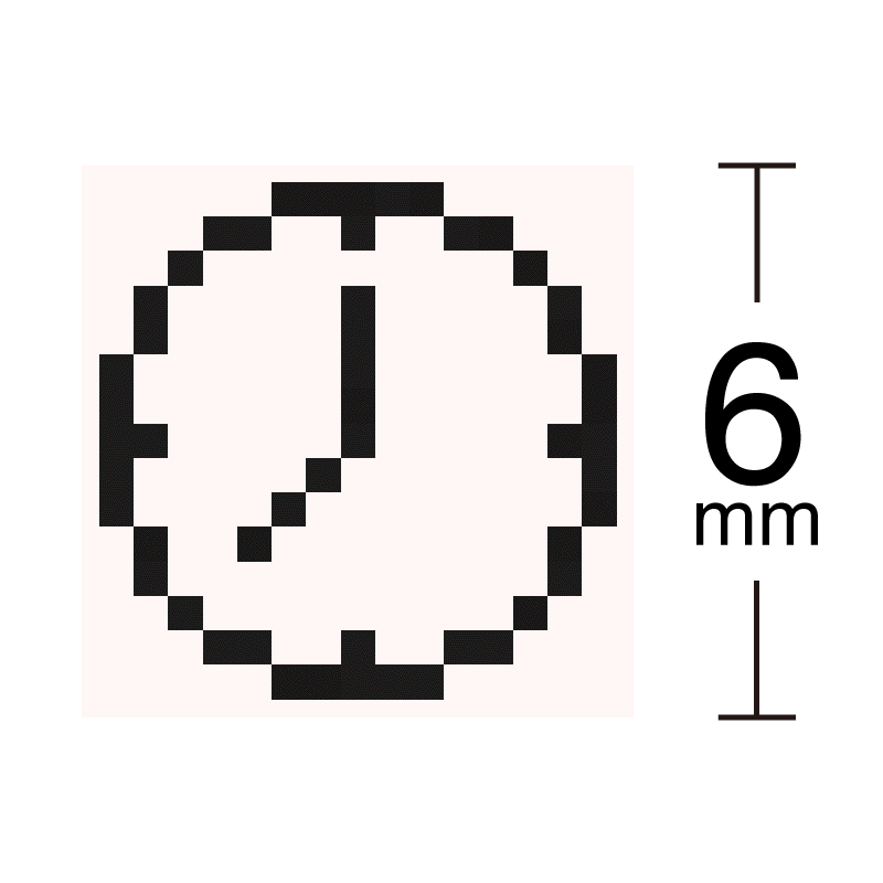 時計 アポイント スケジュール ドット絵アイコンスタンプ 浸透印