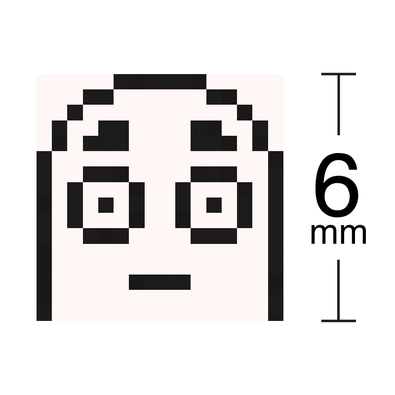 表情 素の顔 ドット絵アイコンスタンプ 浸透印