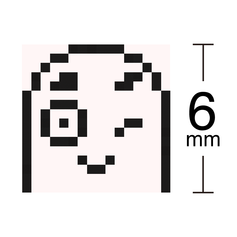 表情 ウィンク お茶目 ドット絵アイコンスタンプ 浸透印