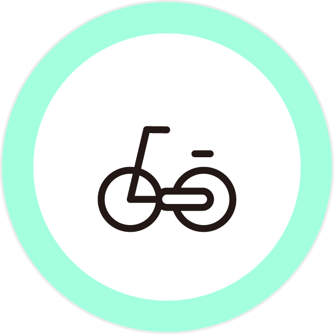 自転車 6mmアイコンの浸透印