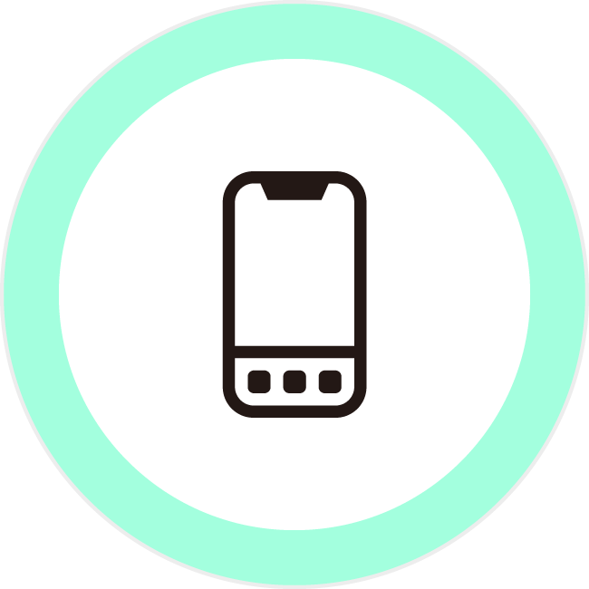 スマホ 携帯電話 6mmアイコンの浸透印