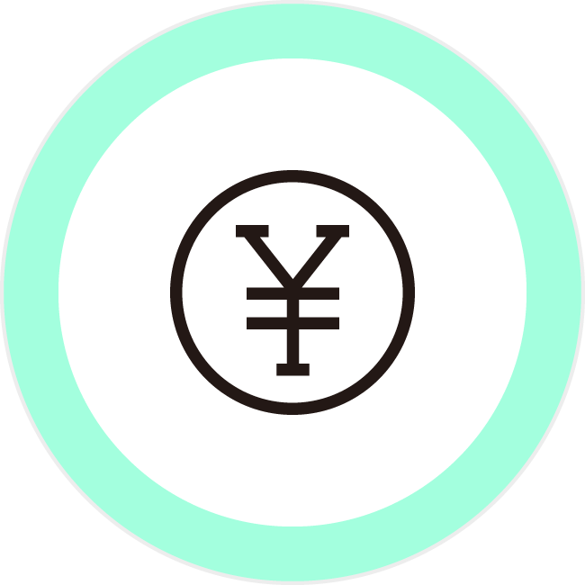お金 硬貨 6mmアイコンの浸透印