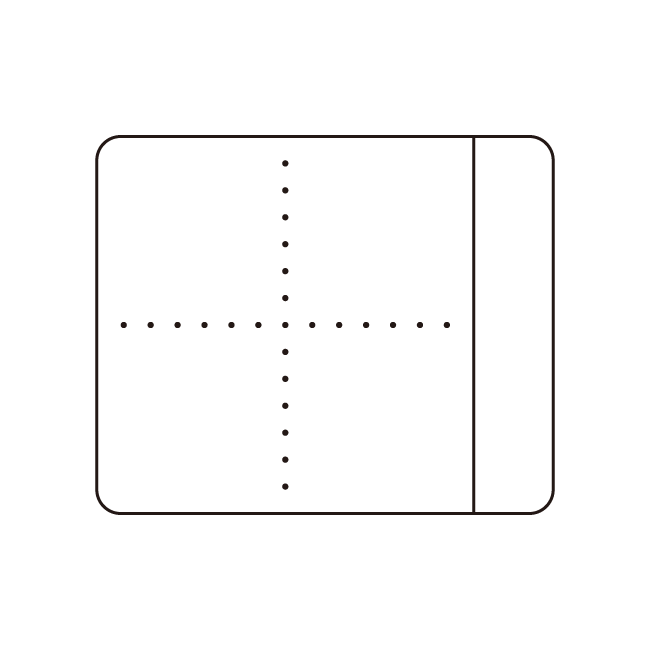 漢字練習帳の１マスだけスタンプ