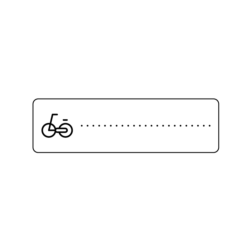 自転車 アイコン付きメモスタンプ 35x10mm