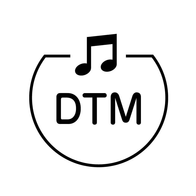 DTM　音符 の アイコン付き カレンダー スタンプ