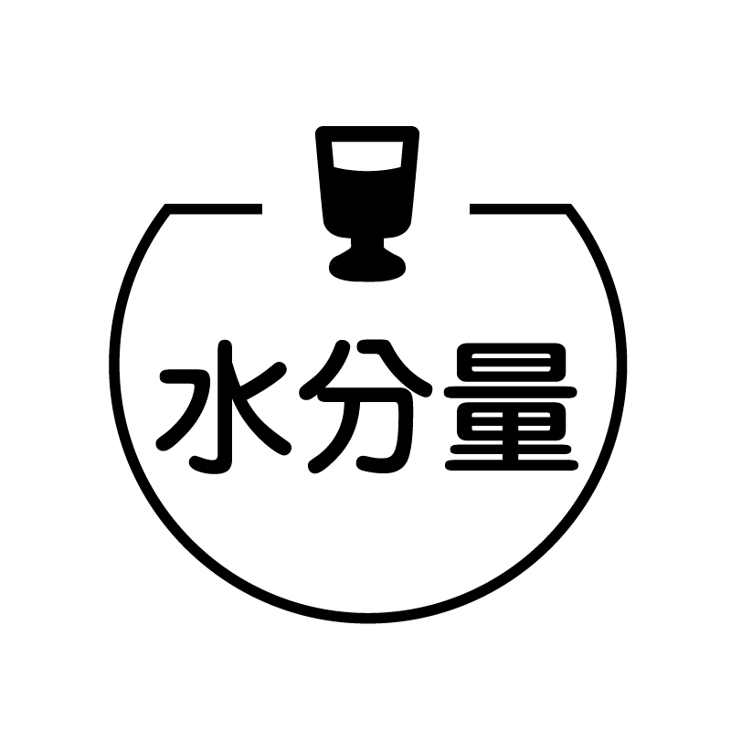 水分量　グラスのアイコン付き カレンダースタンプ