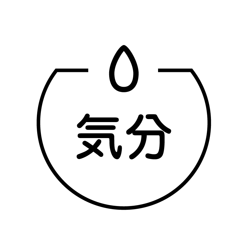 気分　雨粒のアイコン付き カレンダースタンプ