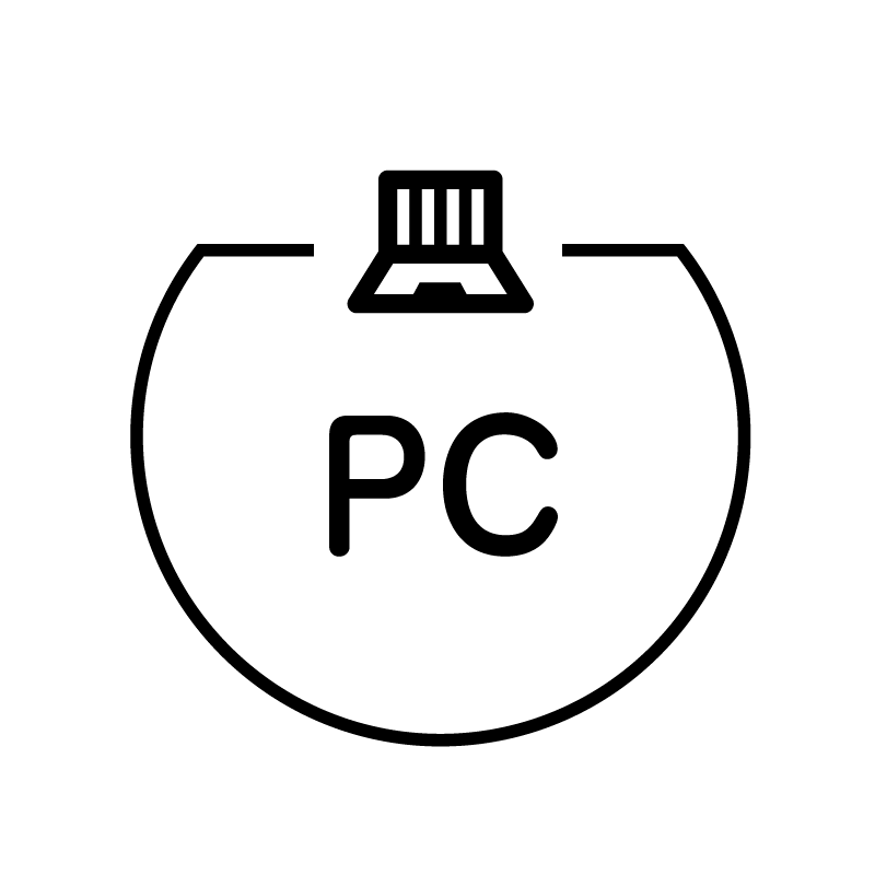 PC ノートパソコンのアイコン付き カレンダースタンプ