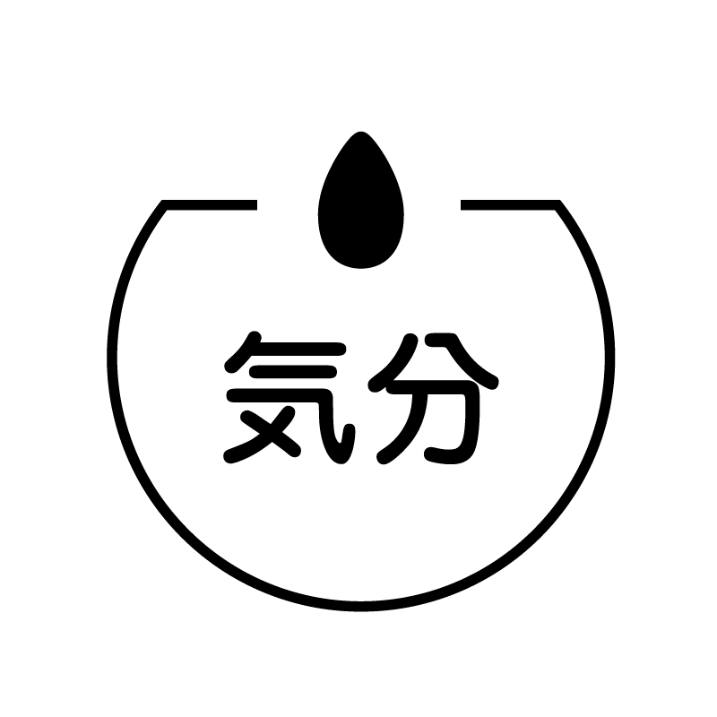 気分 雨のベタのアイコン付き カレンダースタンプ