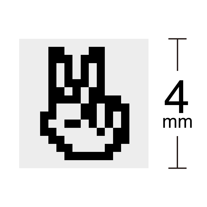 ピース 手 OK ドット絵アイコン 小サイズ 浸透印