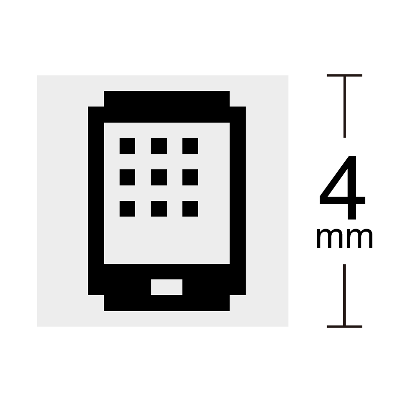 スマートフォン スマホ 連絡 ドット絵アイコン 小サイズ 浸透印