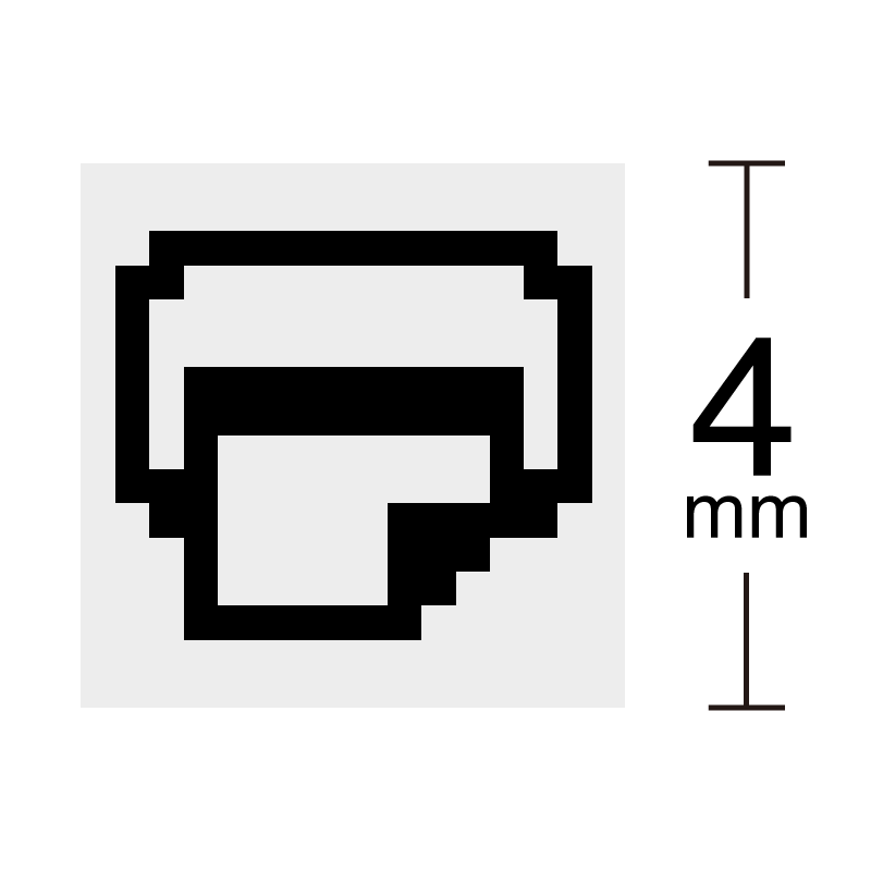 印刷 プリンター FAX ドット絵アイコン 小サイズ 浸透印