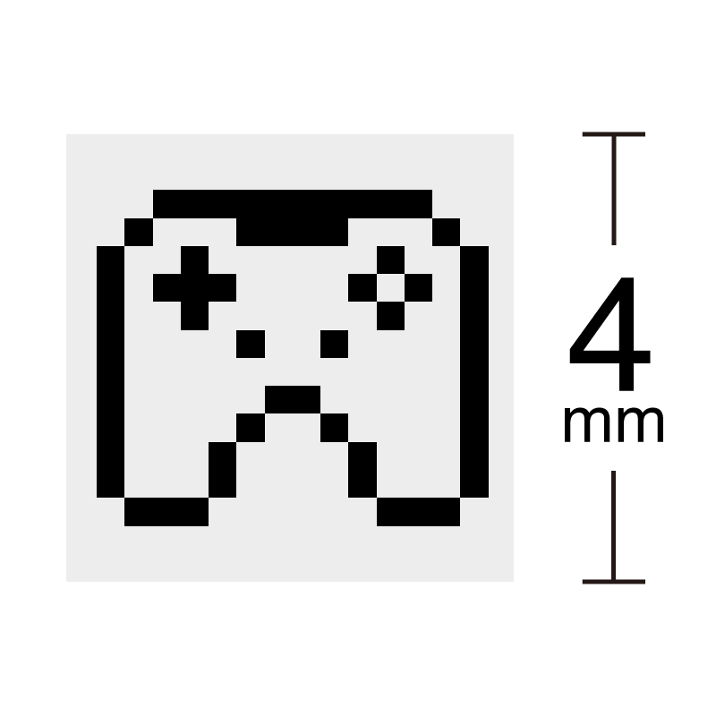 ゲーム 趣味 コントローラ ドット絵アイコン 小サイズ 浸透印