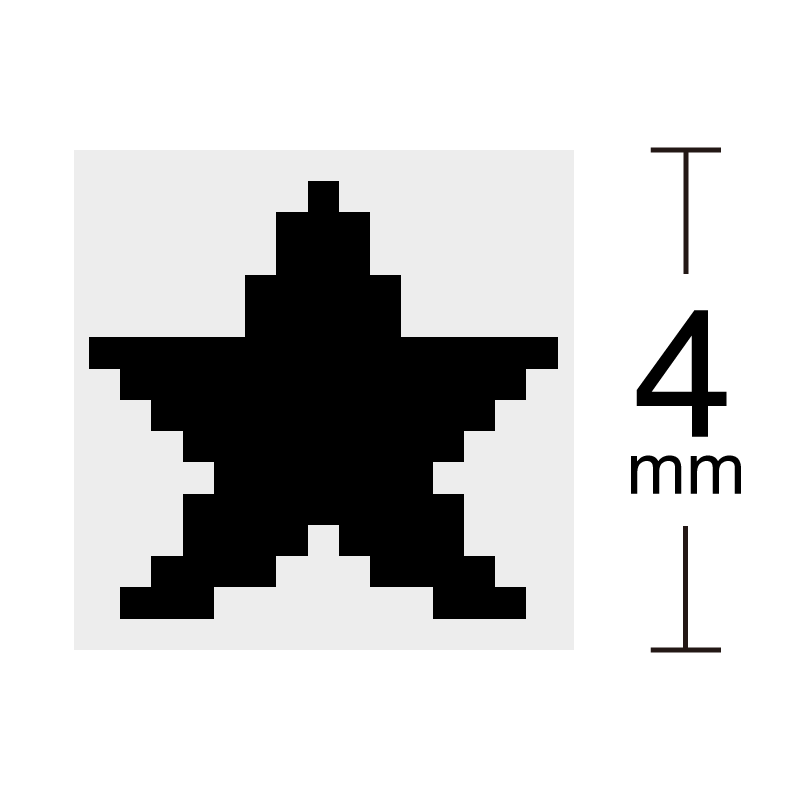 星 スター トランプ ドット絵アイコン 小サイズ 浸透印