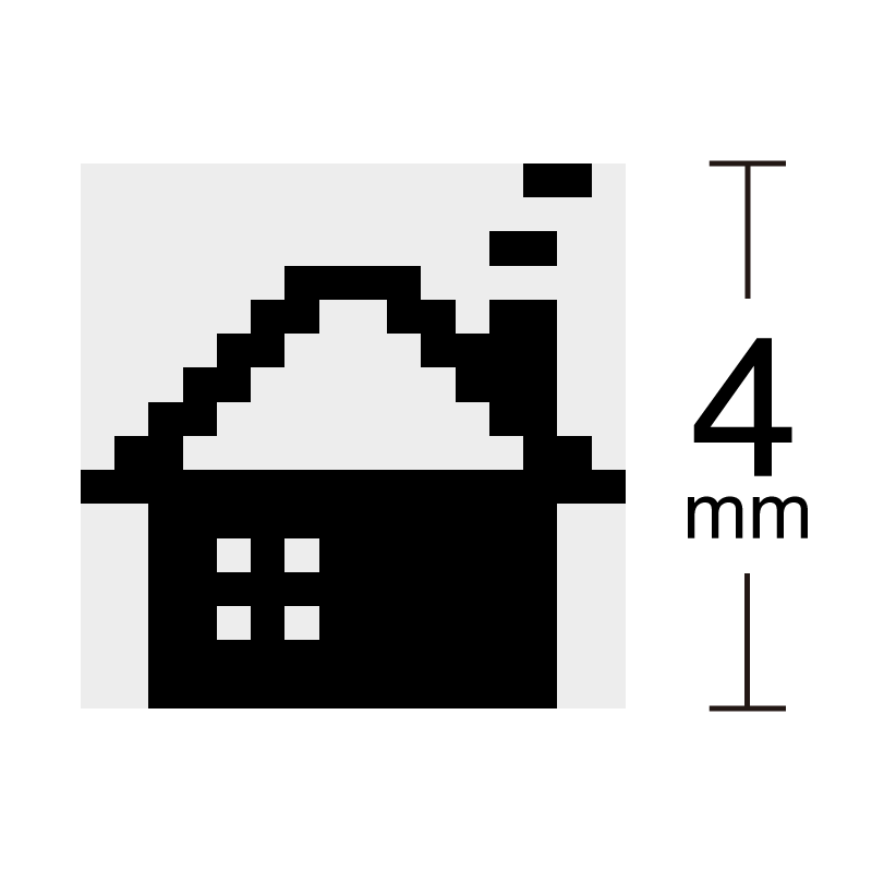 家 自宅 帰宅 直帰 ドット絵アイコン 小サイズ 浸透印