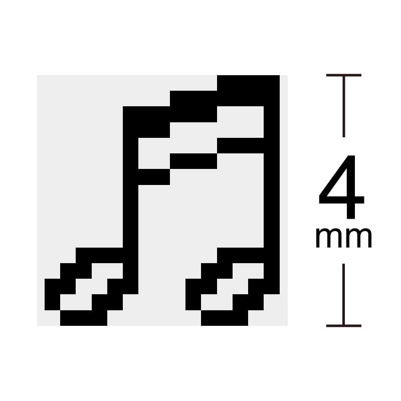 音楽 レッスン サブスク ドット絵アイコン 小サイズ 浸透印