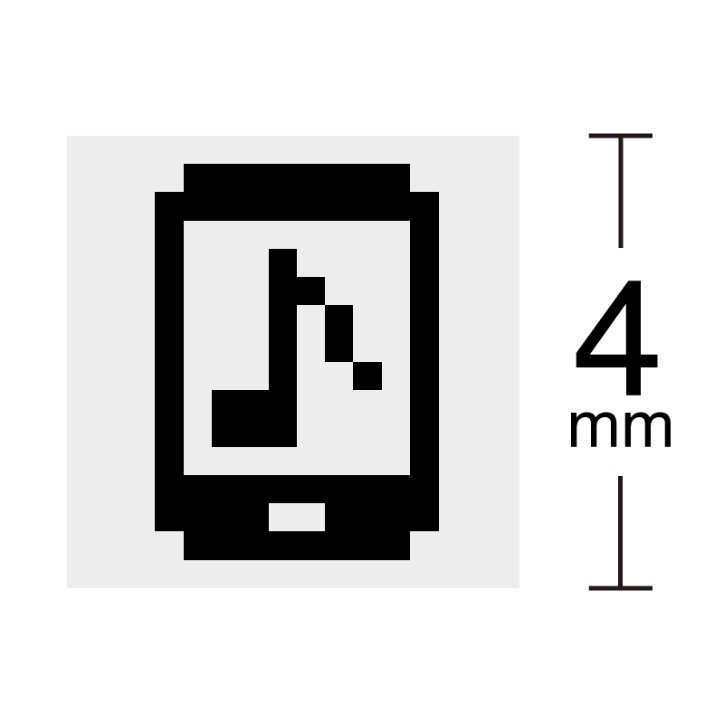 スマホ 音楽 サブスク ドット絵アイコン 小サイズ 浸透印