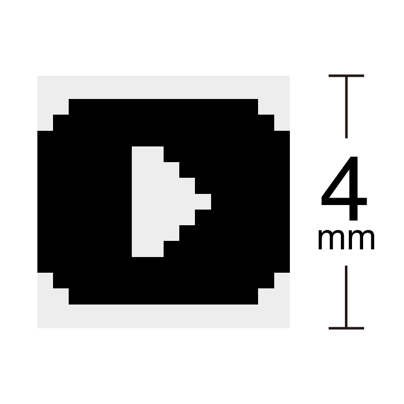 動画サービス 配信 ドット絵アイコン 小サイズ 浸透印