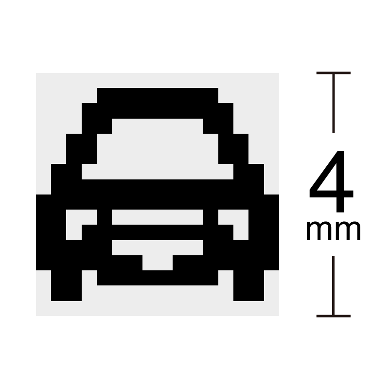 車 出勤 外出 お出かけ ドット絵アイコン 小サイズ 浸透印